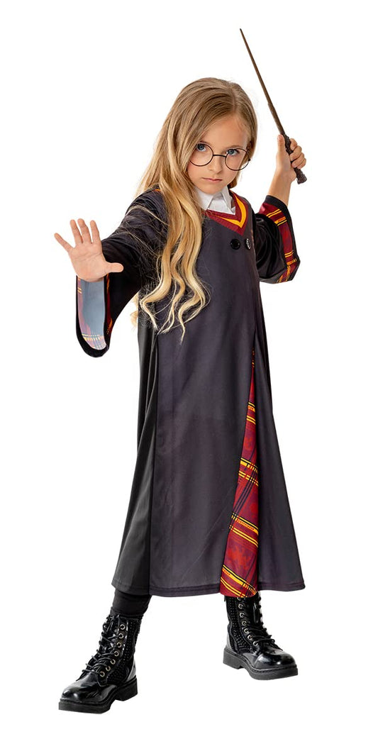 Rubies Harry Potter Costume for Boys and Girls, Deluxe Tunic with Printed Details, Glasses and Wand, Official Harry Potter Costume for Halloween, Christmas, Carnival and Birthday (301233-L)