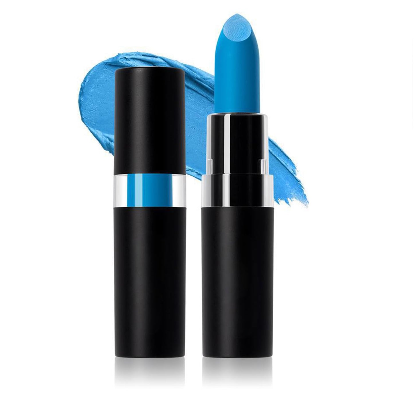 Professional Face Painting Kit with Lipstick & Paint Sticks, High Waterproof Long Lasting for Halloween Festival Makeup, Dual Effect One Stroke Application for Face & Lips (Blue)