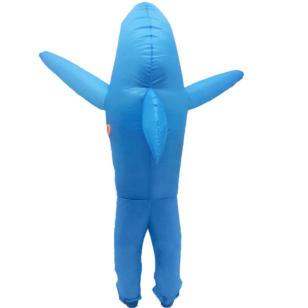 FXICH Inflatable Costume Adult shark costume- Funny Dress Party Costume for Adult Halloween blue