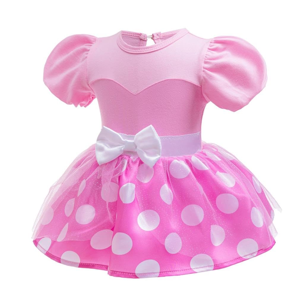 Lito Angels Baby Girls Bodysuit Romper, Pink, 0-3 Months