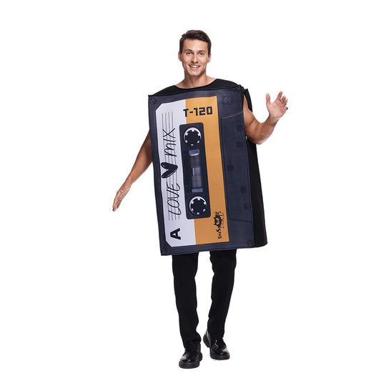 Adult love mix tape costume retro 80s cassette tunic unisex