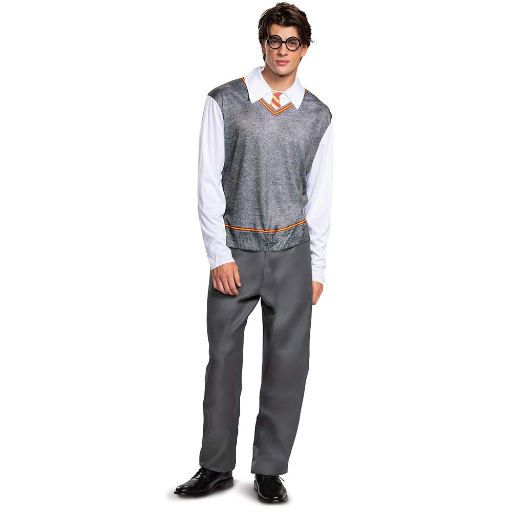 Disguise 107549D Harry Potter Deluxe Adult Sized Costumes, Black & Red, X-Large (42-46)