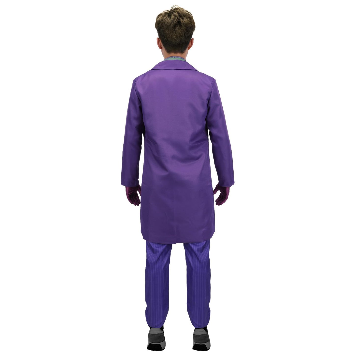 Adult Men Joker Clown Costume Purple Cosplay Outfits Coat Shirt