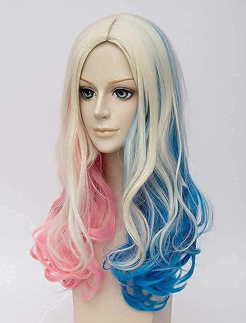 FVCENT 26 Inches Long Loose Curly Mixed Color Women's Cosplay Carnival Wig(Mixed silk)