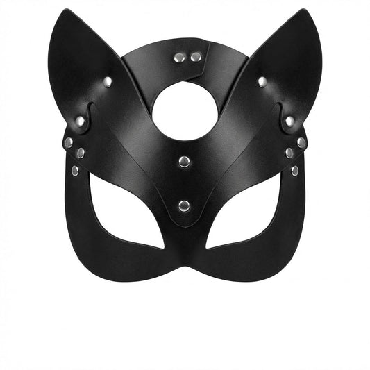 Black Cat Mask for Women - Sexy PU Leather Fox Masquerade Mask