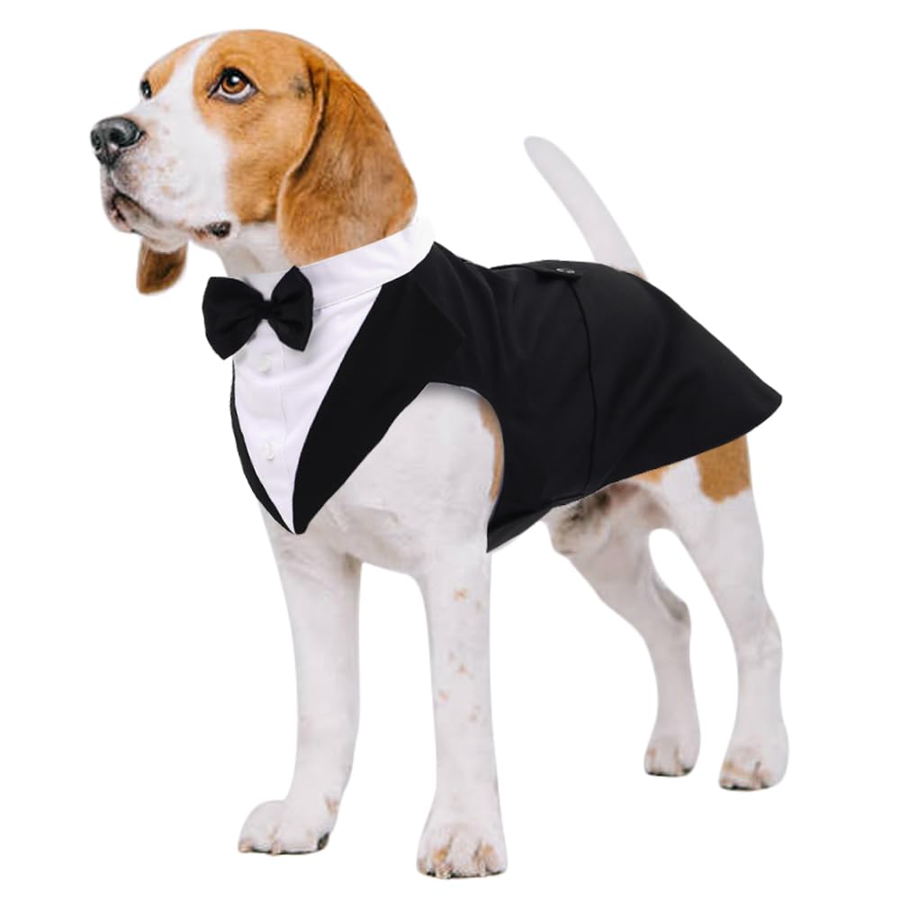 Dog Tuxedo - Dog Wedding Suit and Bandana Set - Pet Clothes Puppy