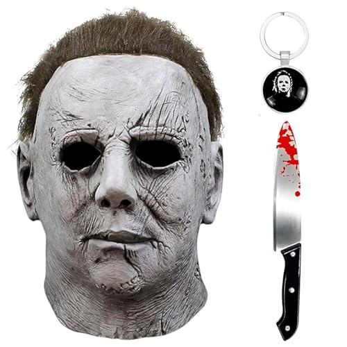 Michael Myers mask set with knife prop, style 4, Maryparty