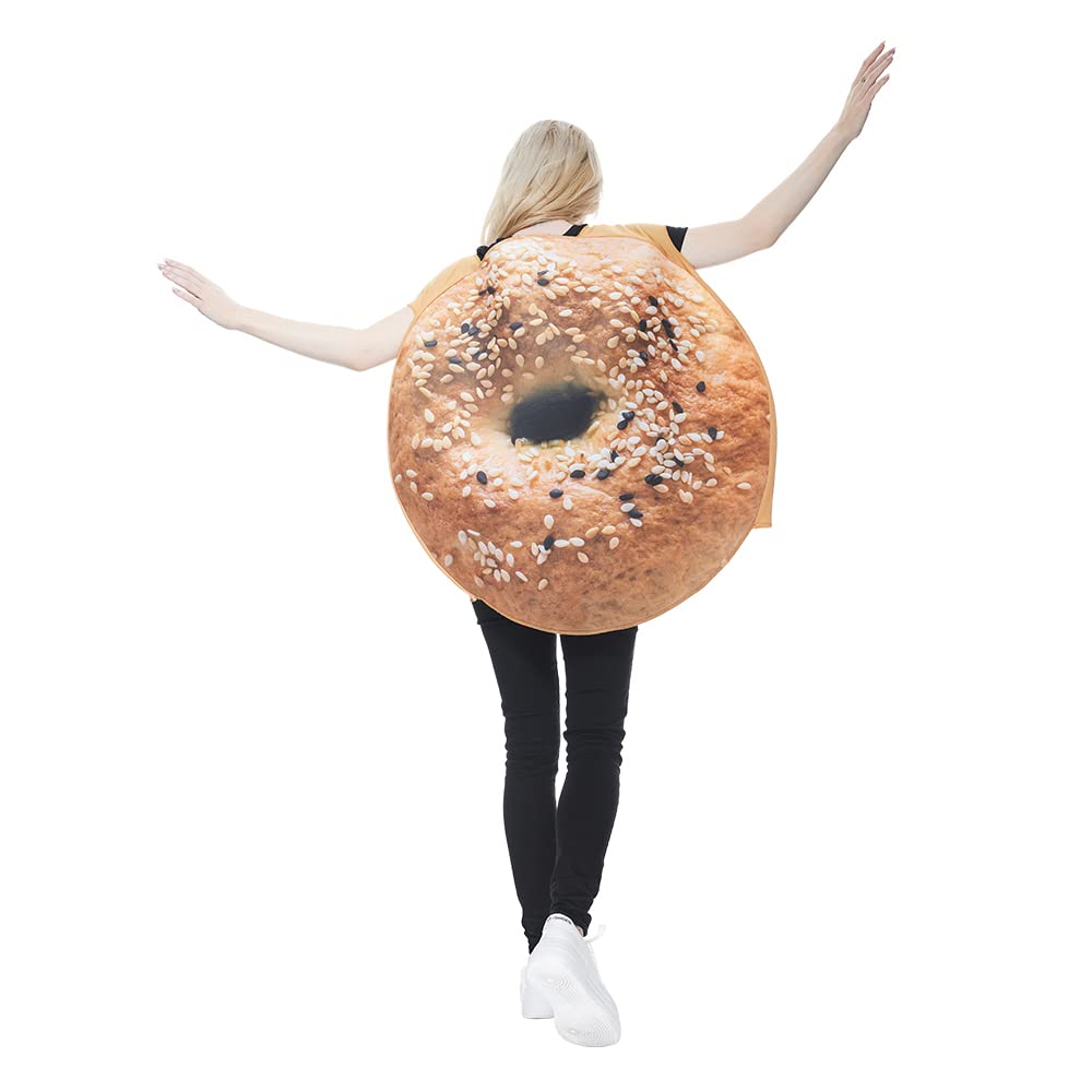 EraSpooky Coffee Cup and Bagels Bread Costume Food Drink Suit Halloween Party Adult Couple Fancy Dress