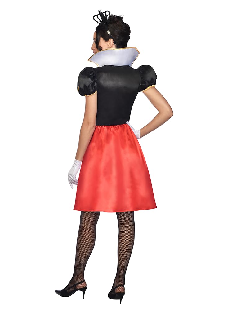 amscan Adult Ladies Queen Of Hearts Short Dress Costume (UK Dress 10-12)