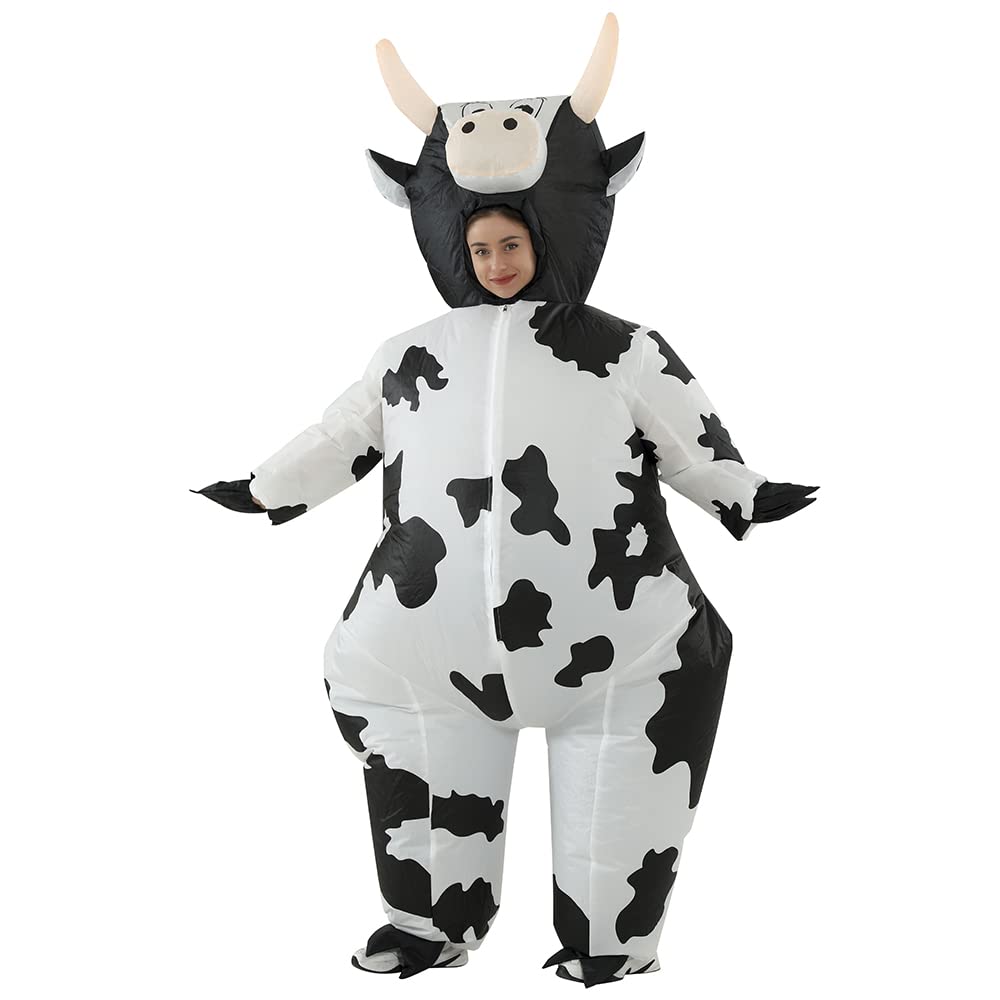 Inflatable Cow Costume Adult Blow Up Cow Costume Fancy Dress (image 2)