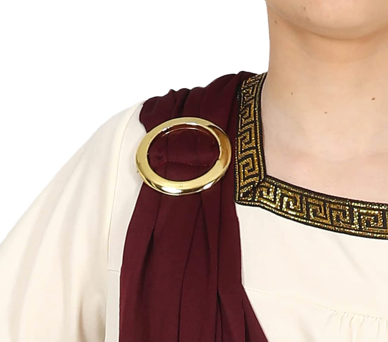 FIESTAS GUIRCA | Roman Teen Fancy Dress (14-16 Years) - Cape and Tunic - Roman and Greek Costumes for Halloween, Carnival, and Fancy Dress Parties - Ideal for Teenagers - Beige and Brown