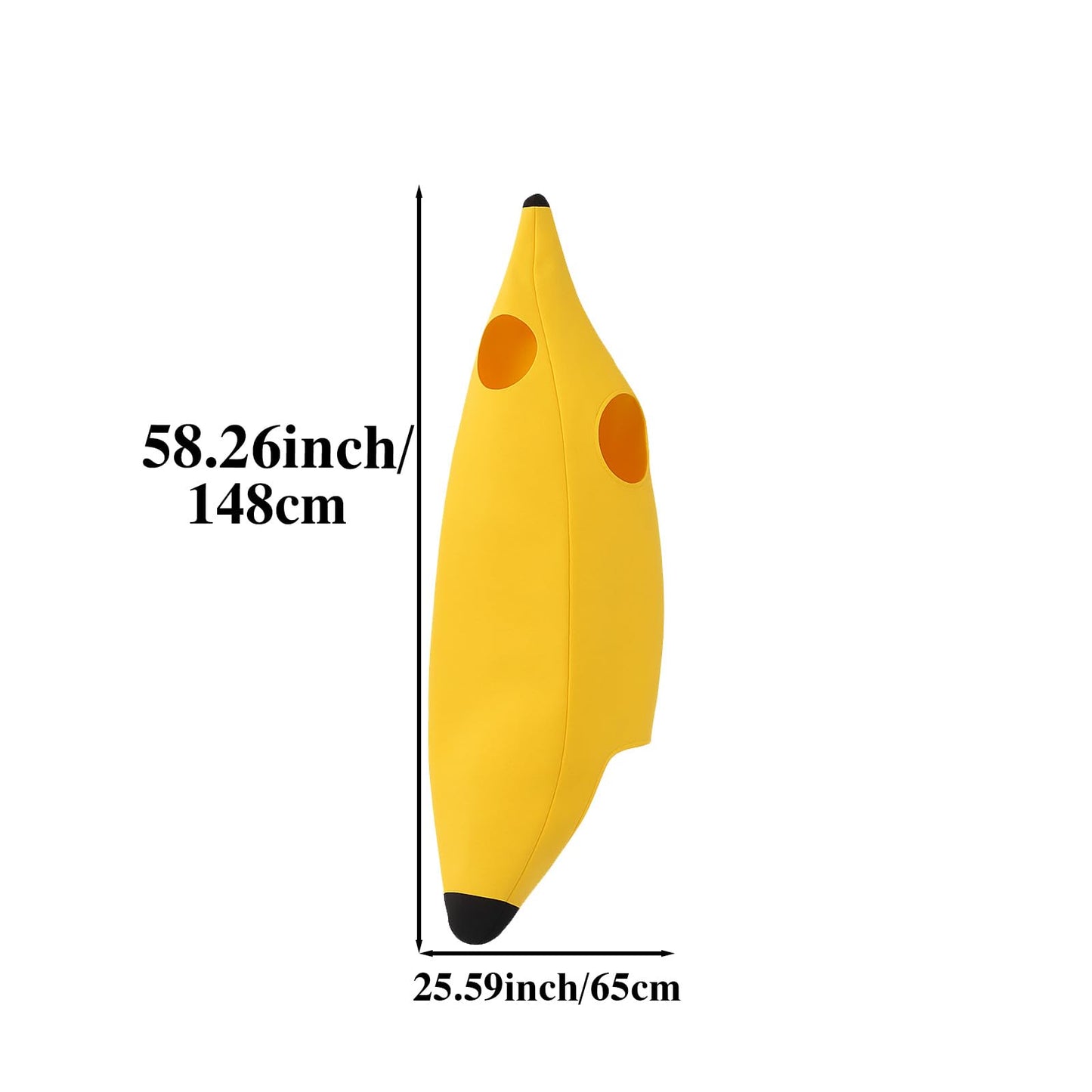 Banana Costume for Adults, Fun Banana Fancy Dress Outfit, Perfect for Halloween, Parties, and Costumes, Lightweight and Comfortable Fruit Costume for Men and Women