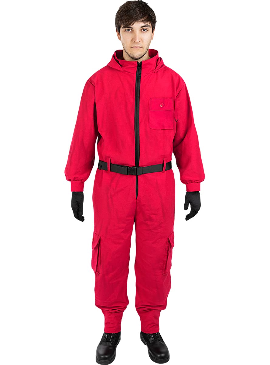 Funidelia Official Squid Game Netflix Costume for Men and Women, Squid Game Jumpsuit for Adult, Halloween and Carnival Costumes – Size M - L