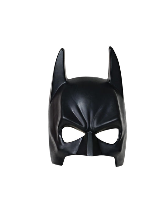 Black plastic Batman mask for adults