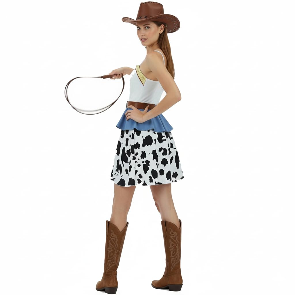 Adult Jessie Costume Dress Women Woody Costume Sleeveless Cowgirl (image 2)