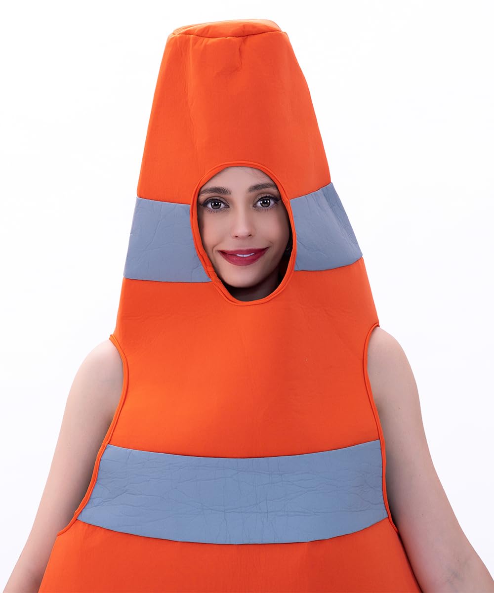 Adults Traffic Cone Costume for Women and Men - Funny Construction (image 3)