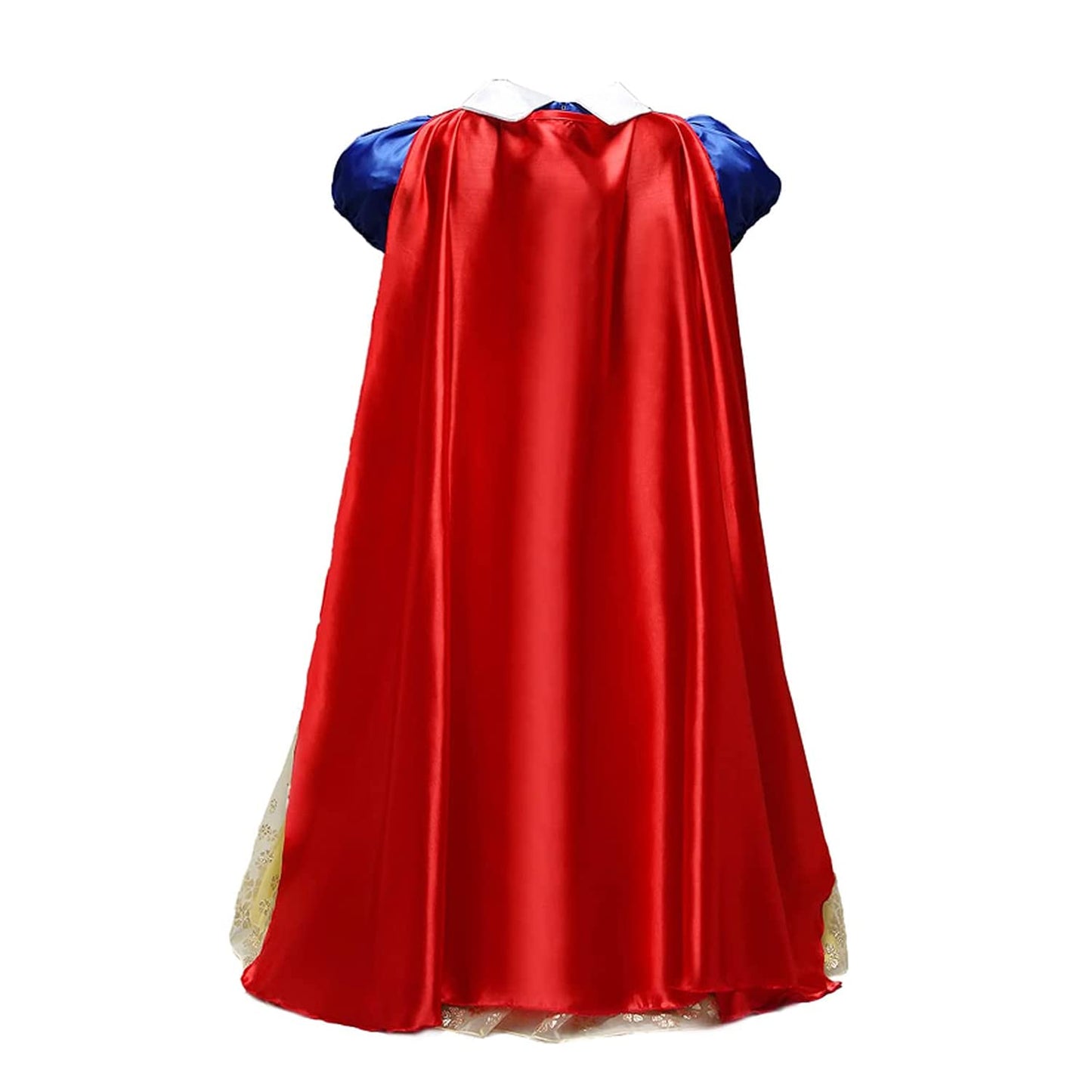 Beejirm Girl Snow White Costume with Princess Crown Wand Accessory, Princess Dress Up Carnival Birthday Party Fancy Dress