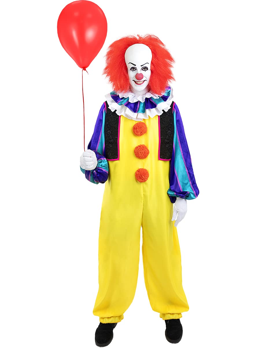 Funidelia | Pennywise Wig– IT for men and women Horror Movies, Killer clown - Accessories for adults, fancy dress costumes & props for Halloween, carnival & parties - Red