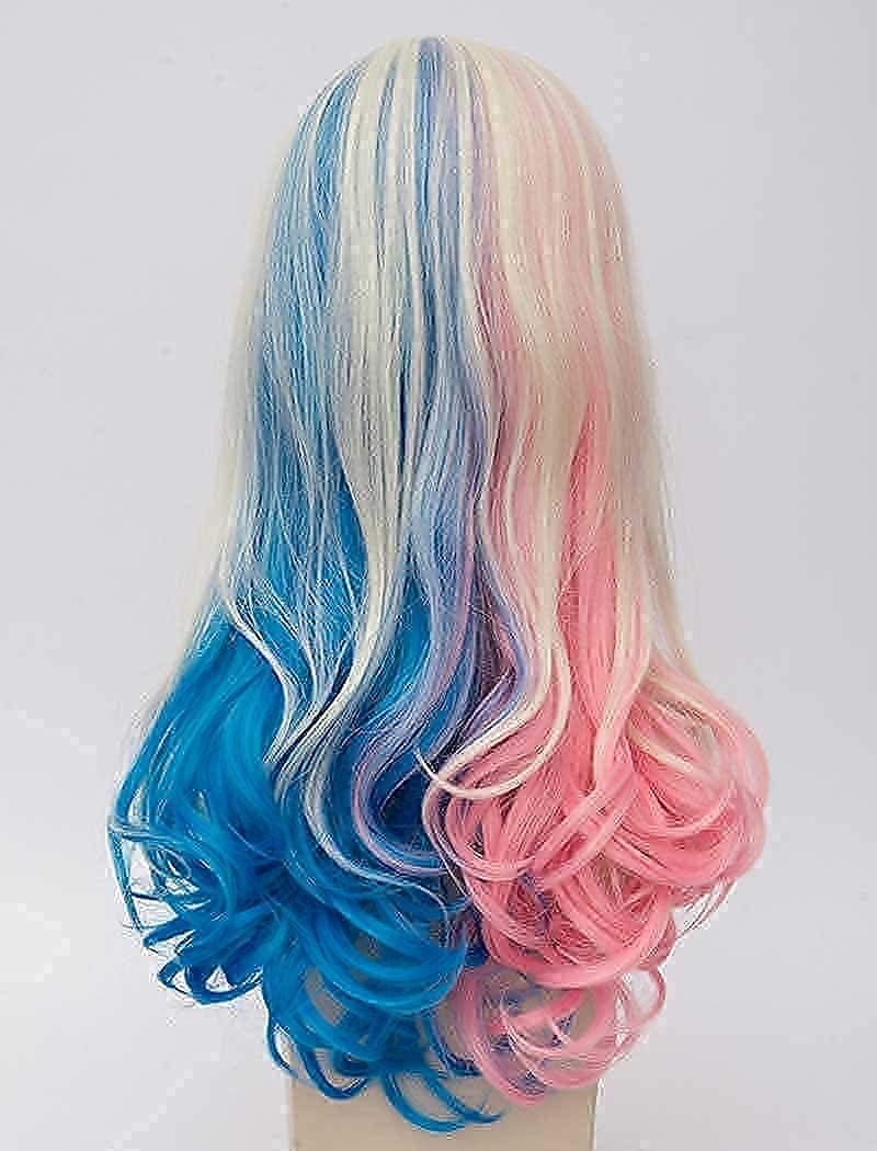 FVCENT 26 Inches Long Loose Curly Mixed Color Women's Cosplay Carnival Wig(Mixed silk)
