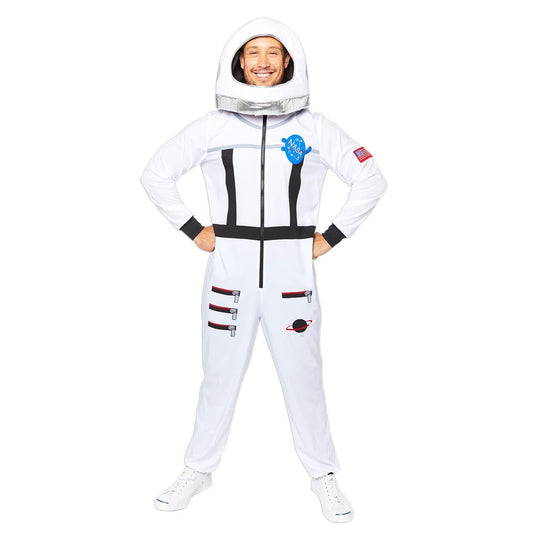 Astronaut Space Suit Costume - Men, White, Plus Size