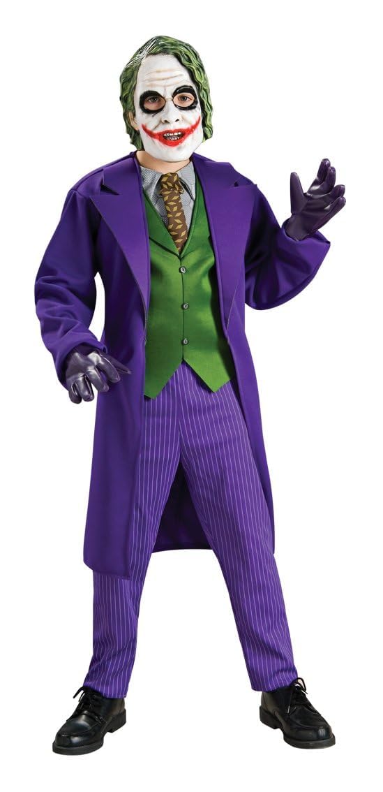 Rubies Official Deluxe Joker, Child Costume - Medium, Purple Halloween