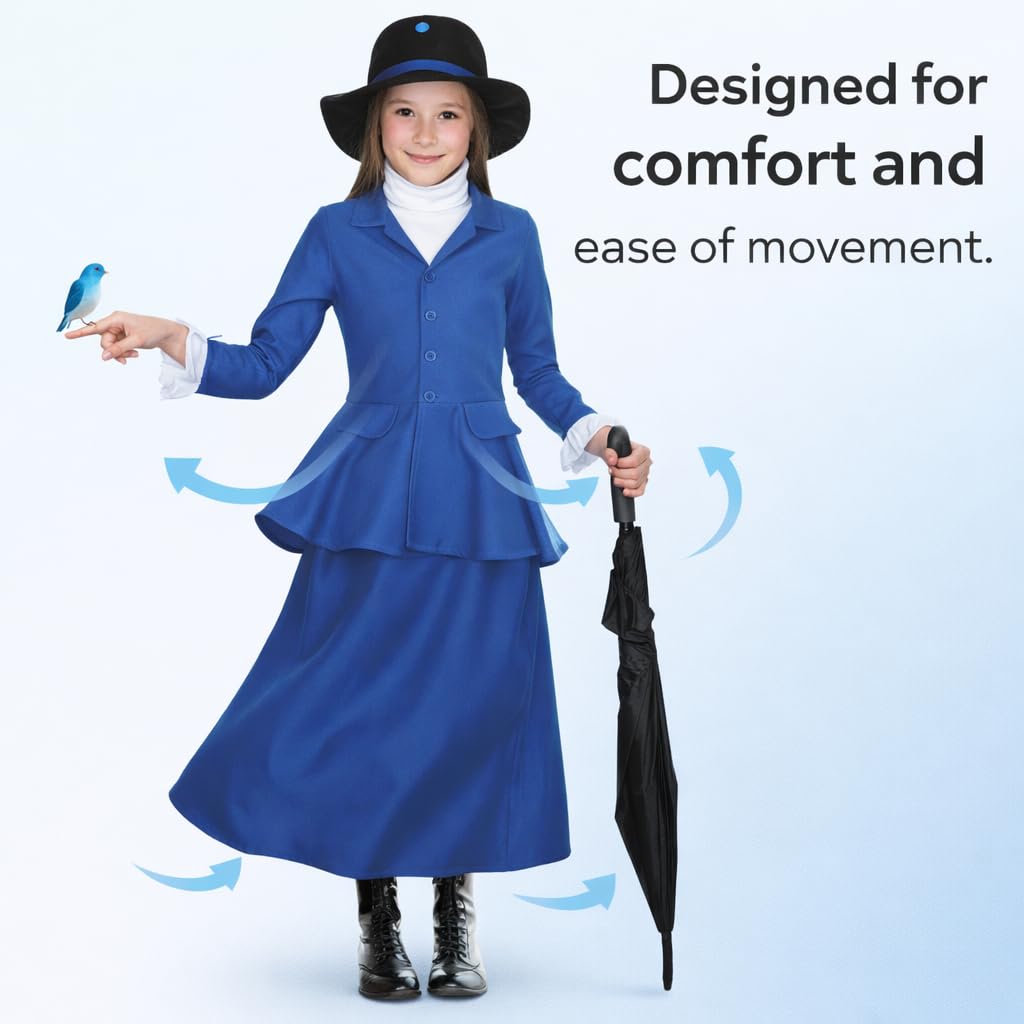 Victorian Nanny Costume for Teens - Edwardian Fancy Dress Outfit (image 2)
