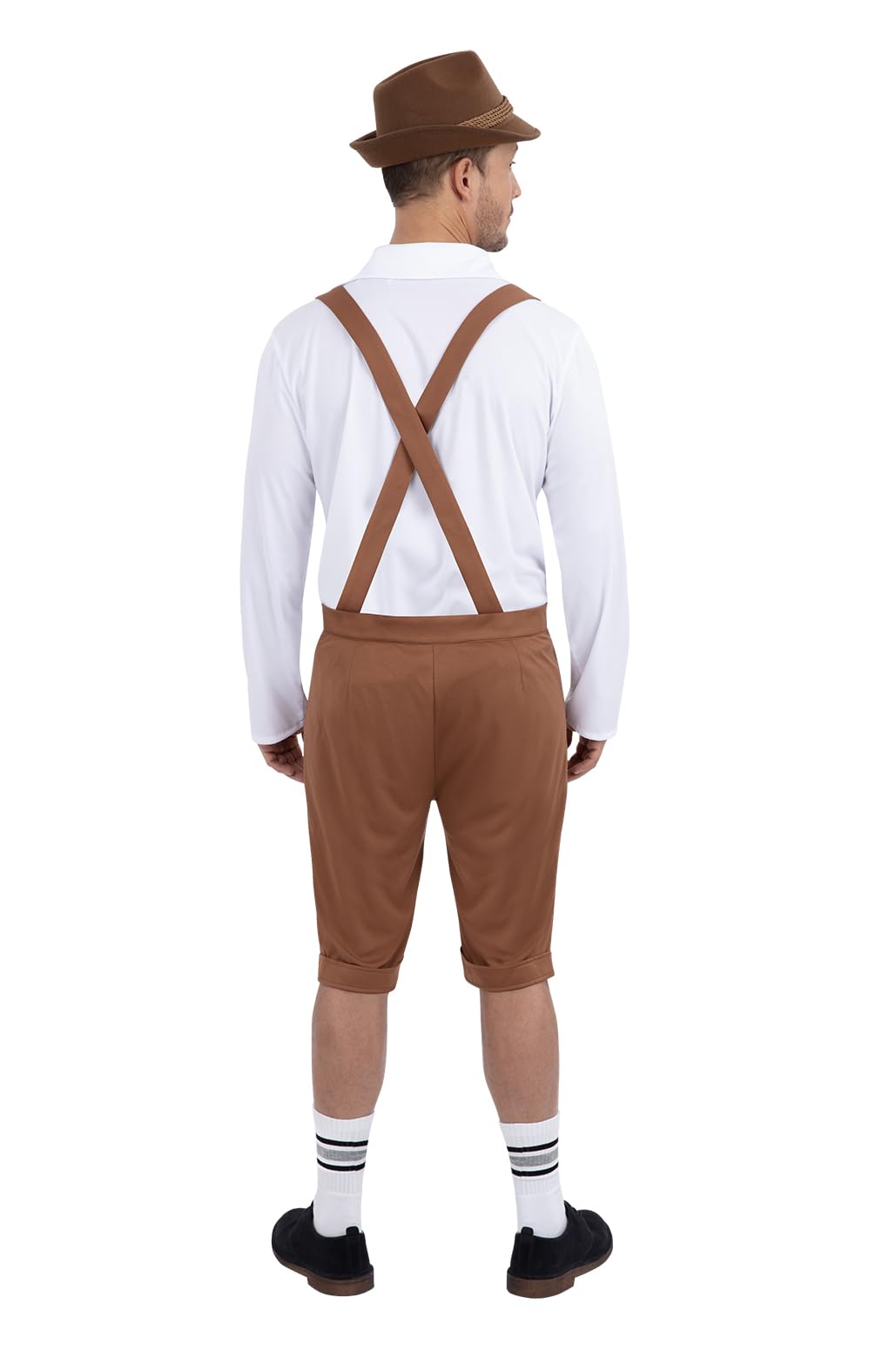 Smiffys Men's Bavarian Lederhosen Costume – Oktoberfest German Fancy Dress Outfit for Beer Festival, Stag Do, Party & Fancy Dress – X Large