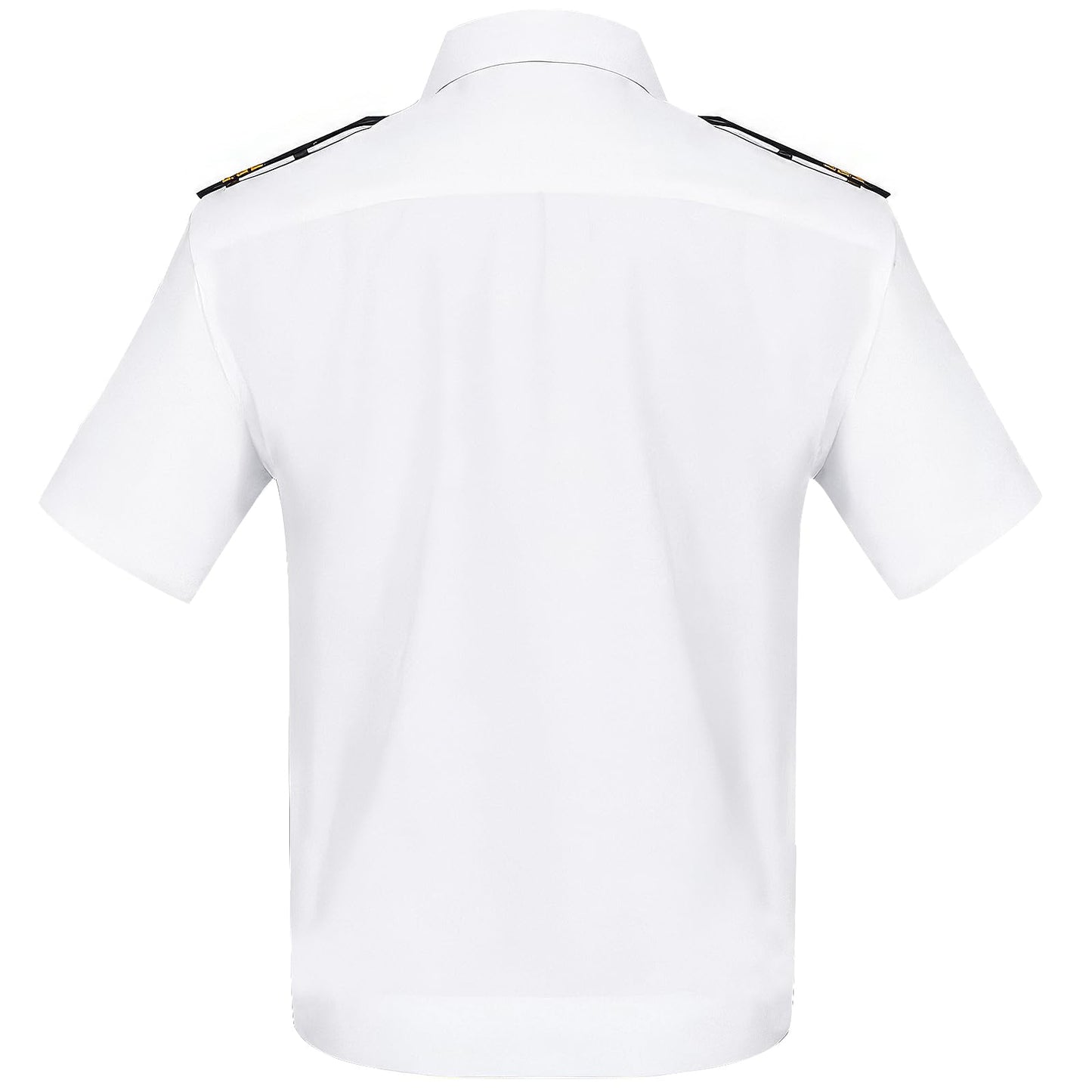 shengo 6PCS Captain Costume Sets Halloween Costumes Captain Shirt Captain Sailor Costume with Navy hat Pipe Sunglasses Tie Gold Anchor Pin Gloves Men Fancy Dress Costumes (M)