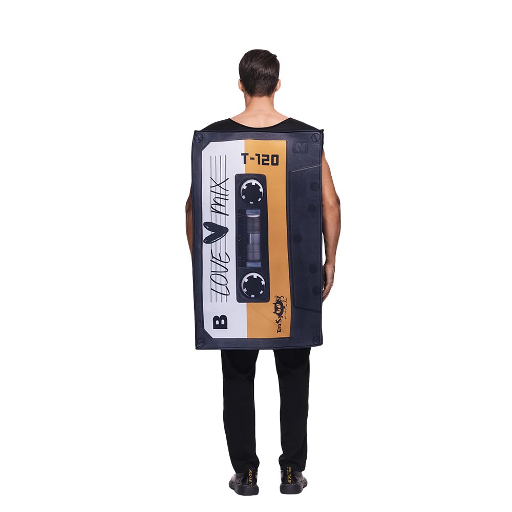 EraSpooky Adult Love Mix Tape Costume Retro 80's Cassette Tunic Unisex for Men Women