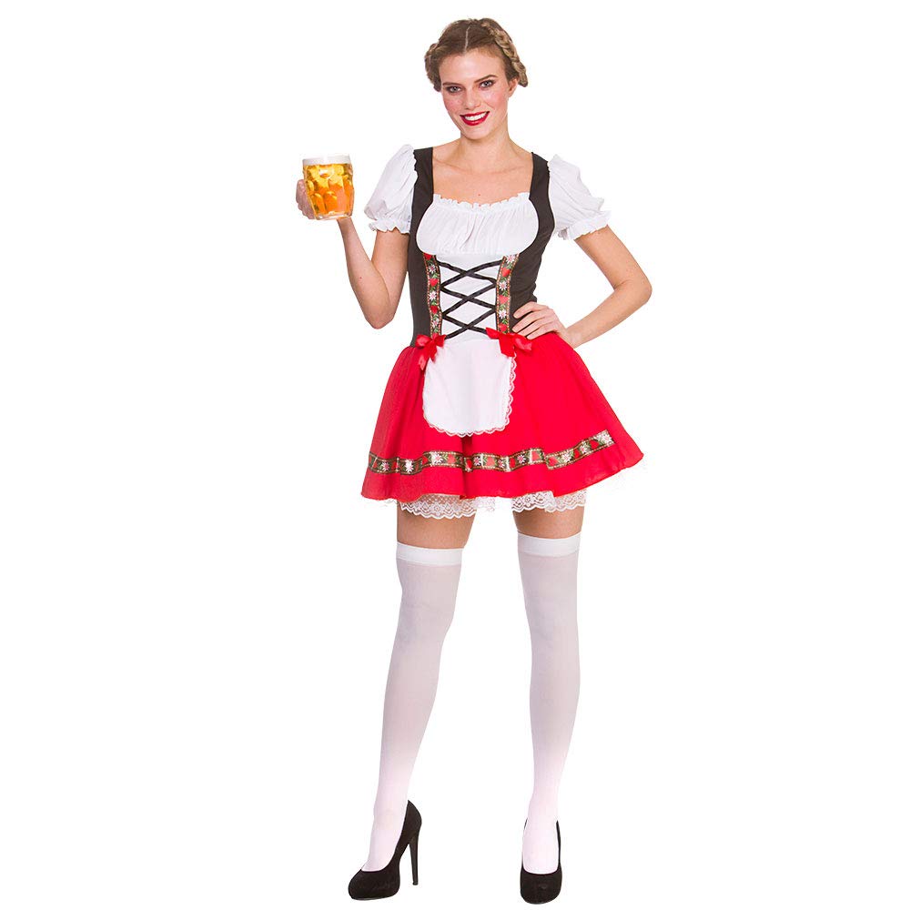 Wicked Costumes Womens Oktoberfest Dirndl Fancy Dress Costume – German Beer Festival Bavarian Outfit - Large (UK 18-20)