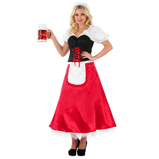 Fun Shack Bavarian Dirndl Costume For Women, Ladies Oktoberfest Dress, German Fancy Dress, Beer Maid Outfit Adult Small