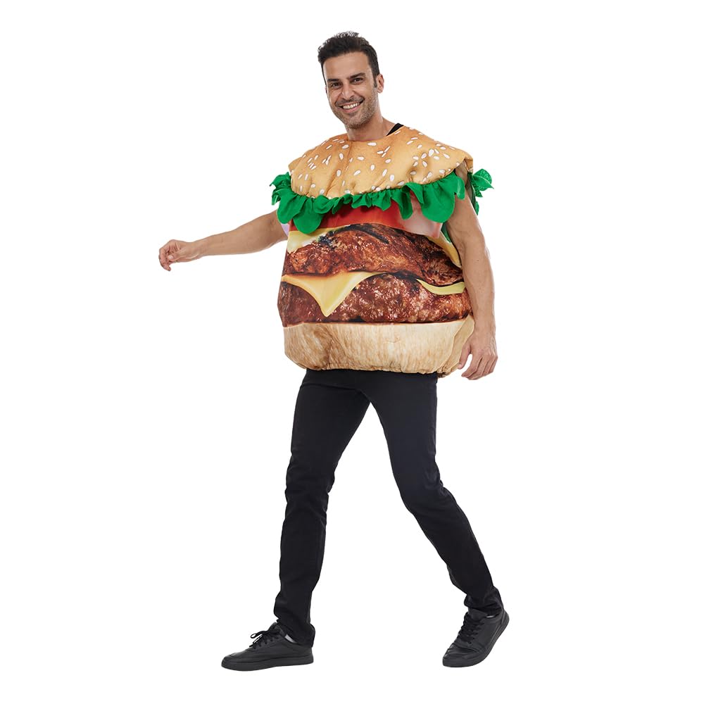 EraSpooky Adult's Hamburger French Fries Costume Halloween Couple Match Food Outfit