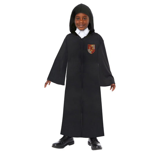 Amscan 9918715 - Harry Potter Hogwarts Robe with 4x Velcro House Crest Badges Choose your House Gryffindor, Hufflepuff, Ravenclaw or Slytherin Kids Fancy Dress Costume Age: 6-10 Yrs