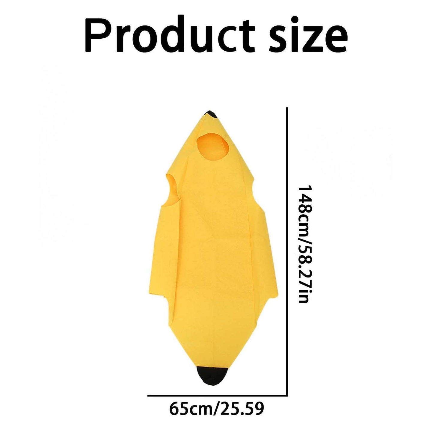 JBLJDWD Banana Costume, Adult Halloween Costumes, One Size Fits Most, Lightweight and Comfortable Banana Costume Adult, Easy to Wear and Remove Funny Costume for Adults