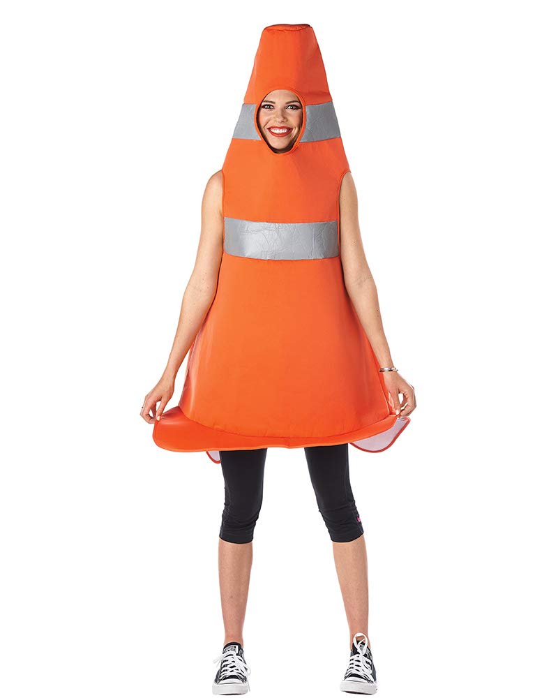 Adults Traffic Cone Costume for Women and Men - Funny Construction