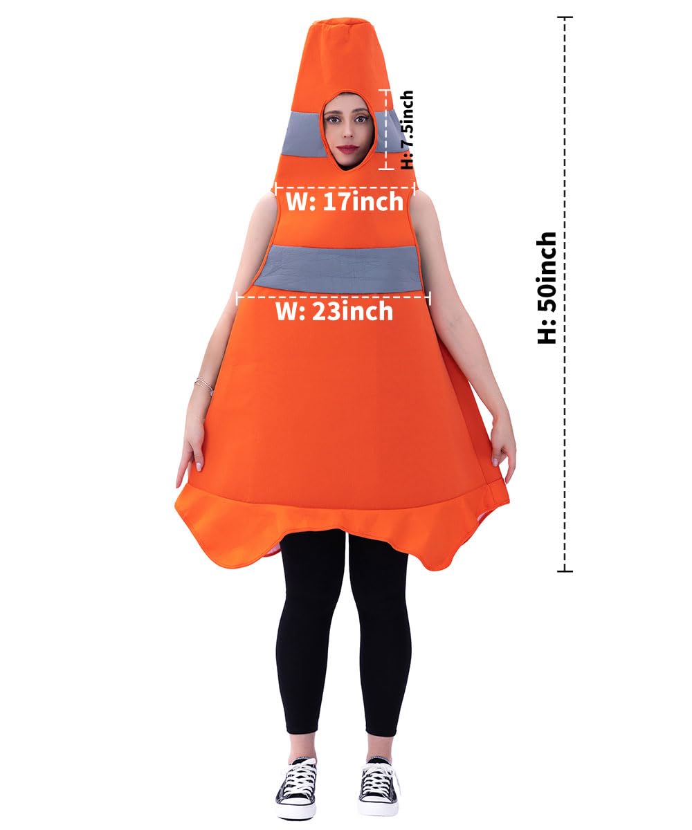 Adults Traffic Cone Costume for Women and Men - Funny Construction (image 4)
