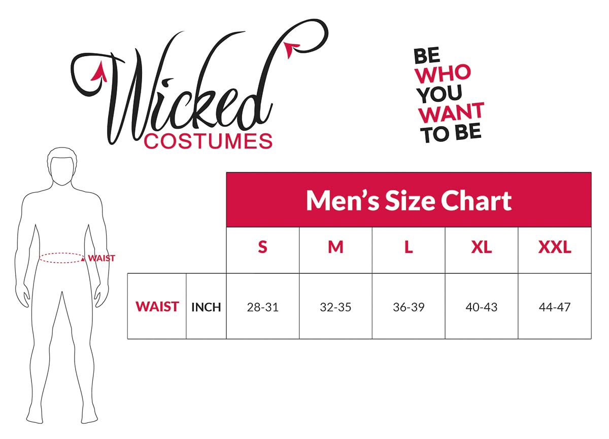 Wicked Costumes Mens Lederhosen Fancy Dress Costume – Bavarian Oktoberfest Outfit in Faux Suede - Small