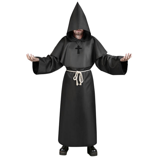 Medieval friar hooded monk costume set
