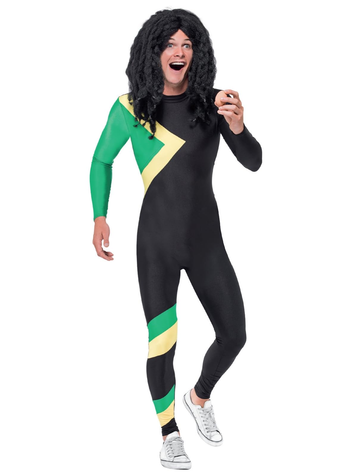 Smiffys Jamaican Hero Costume, Black, M - Size 38inch-40inch