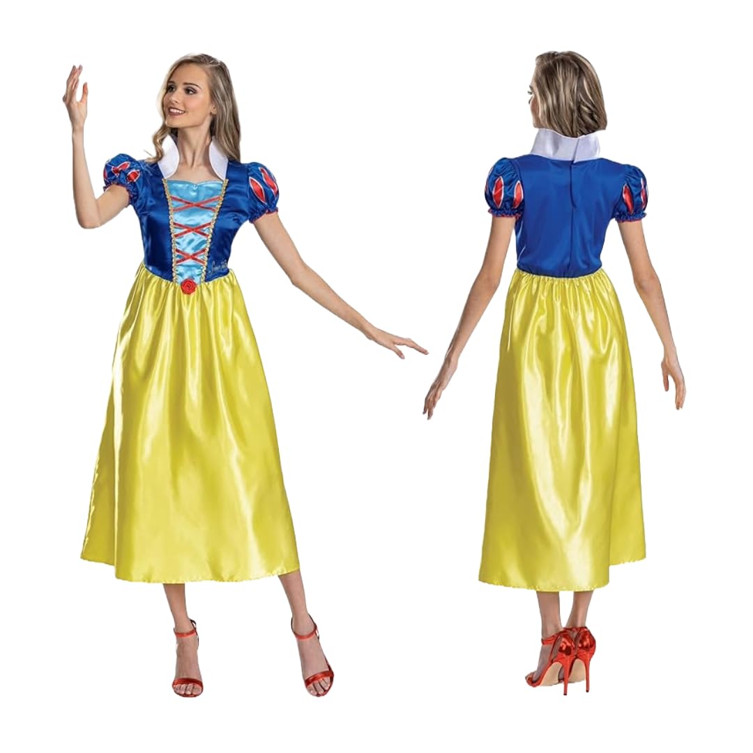 Disney Official Snow White Dress Up for Adults, Perfect for Halloween and Fancy Dress Parties for Women, For UK 12-14