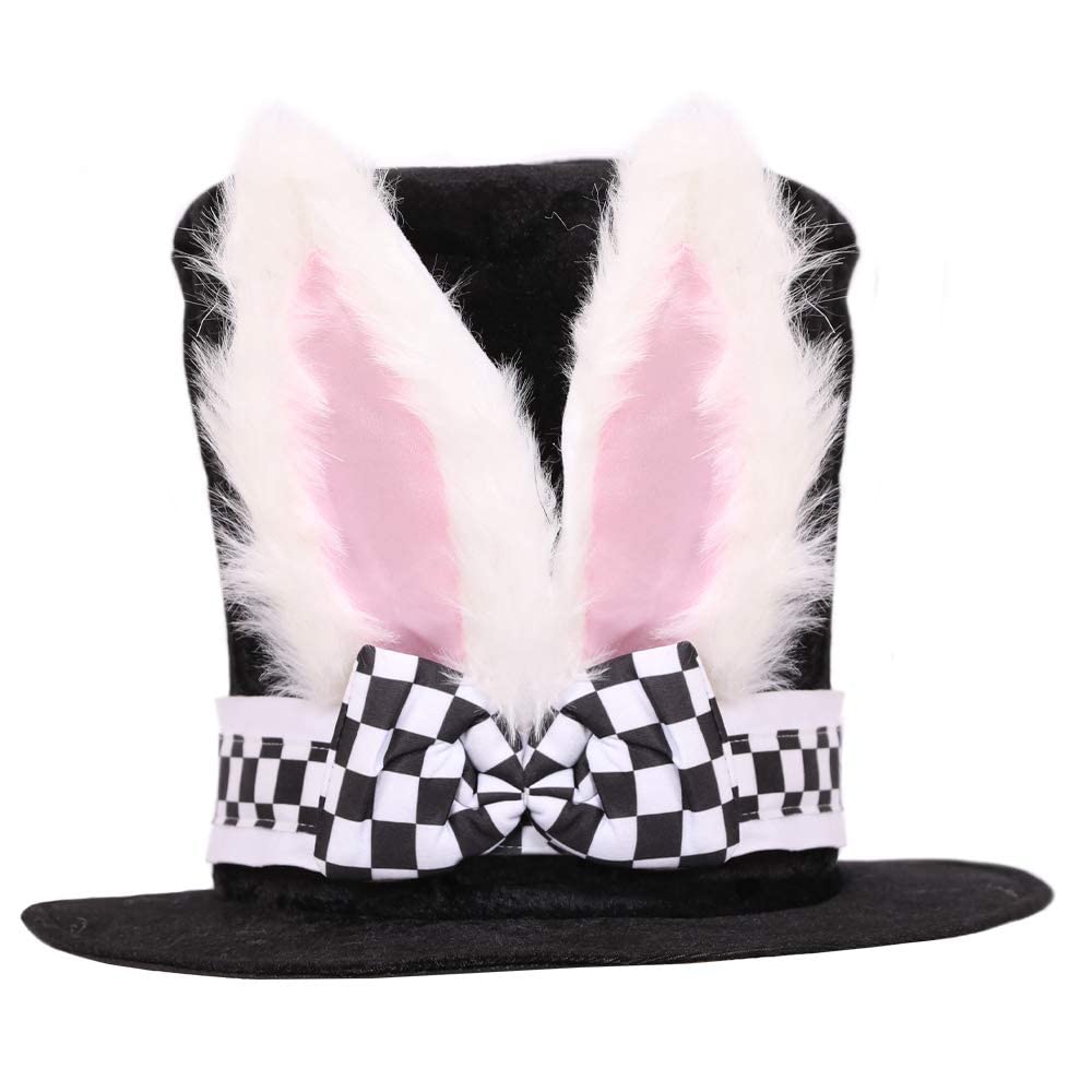 I LOVE FANCY DRESS Alice's Wonderland White Rabbit Costume For Adults - Book Week Costume Including - Tailcoat + Top Hat w/Ears + Bow Tie + Rabbit Nose (Medium)