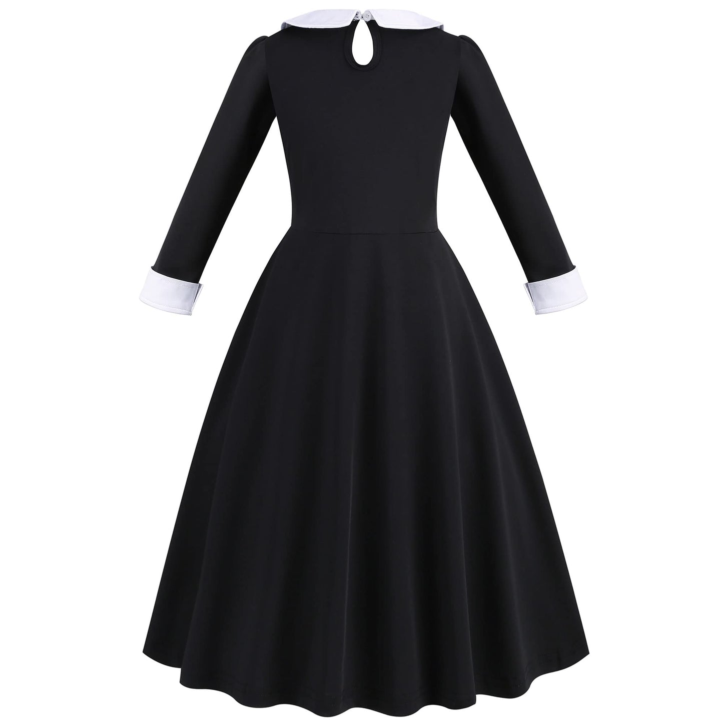 Beejirm Wednessday Costume Black Costume Girls Dress For Kids Black Costumes Carnival Costumes Girls Party Dresses 4-13 Years