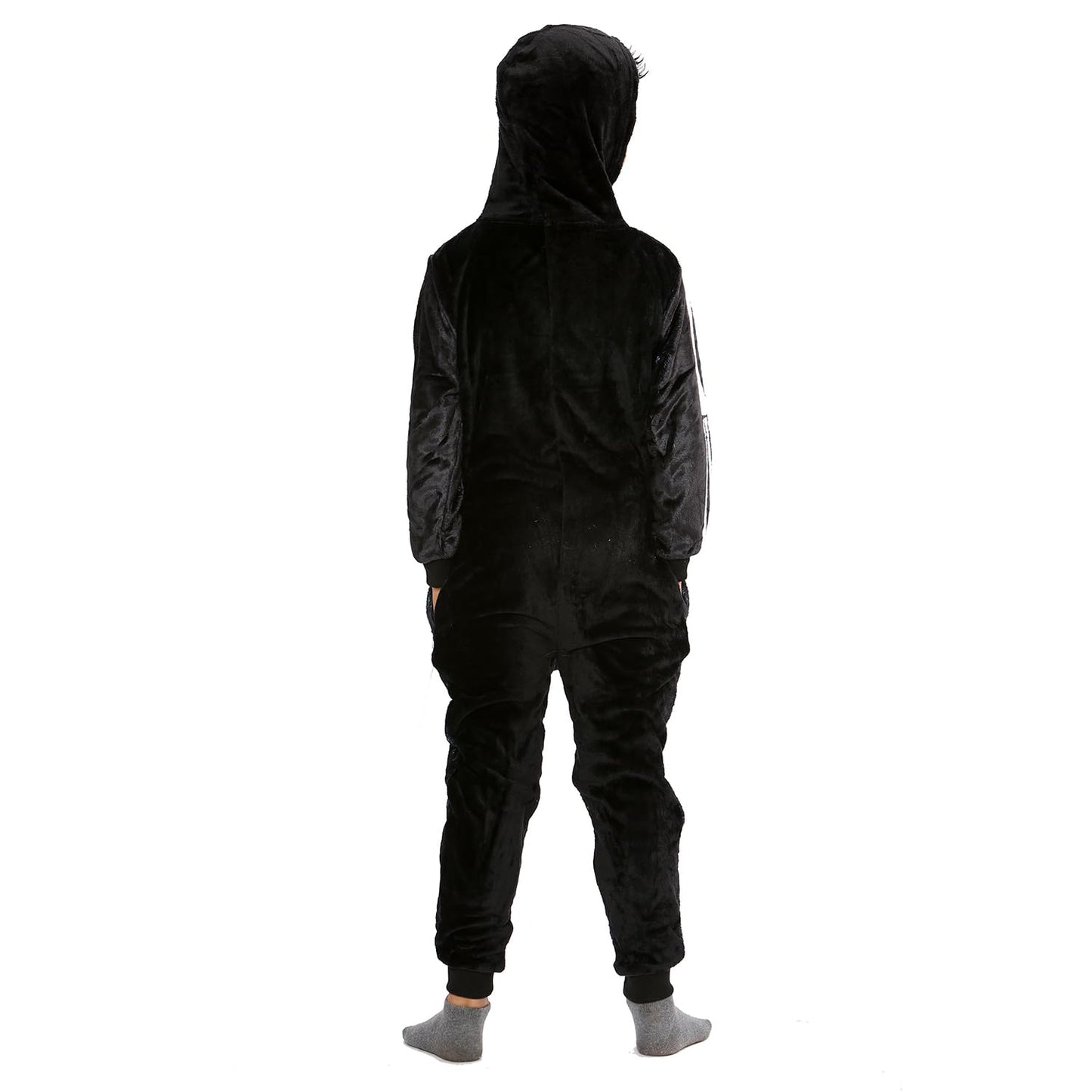 Onesie Halloween Costume - Unisex Skeleton and Shark Playsuit Adult