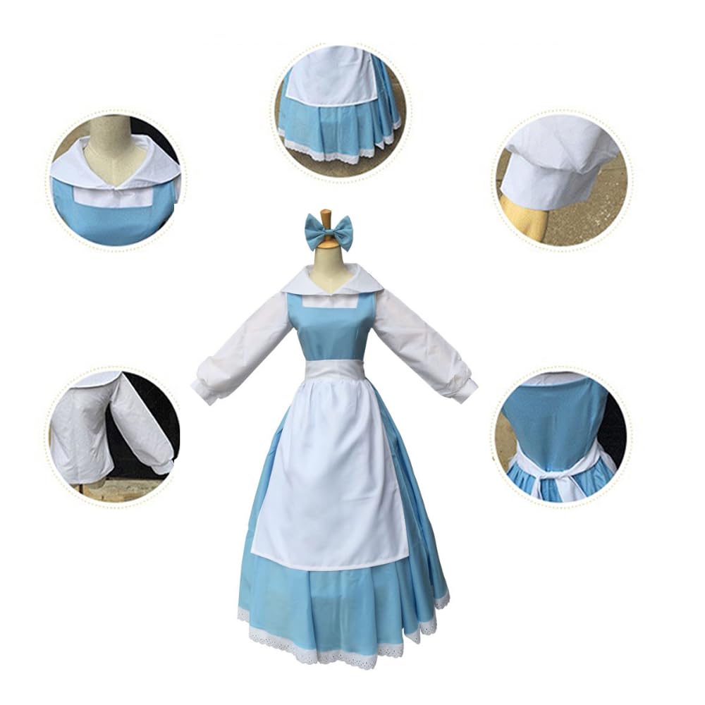 Women's Apron Maid Dress Cosplay Costume Halloween Cosplay Costumes (image 3)