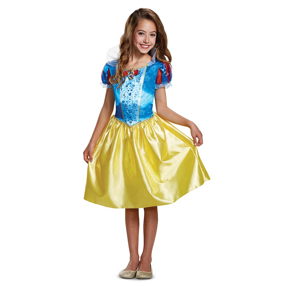 Disney Official Classic Snow White Costume Kids, Snow White Dress Up Outfit, Princess Costumes for Girls Fancy Dress, World Book Day Costumes for Girls, For 3-4 Years
