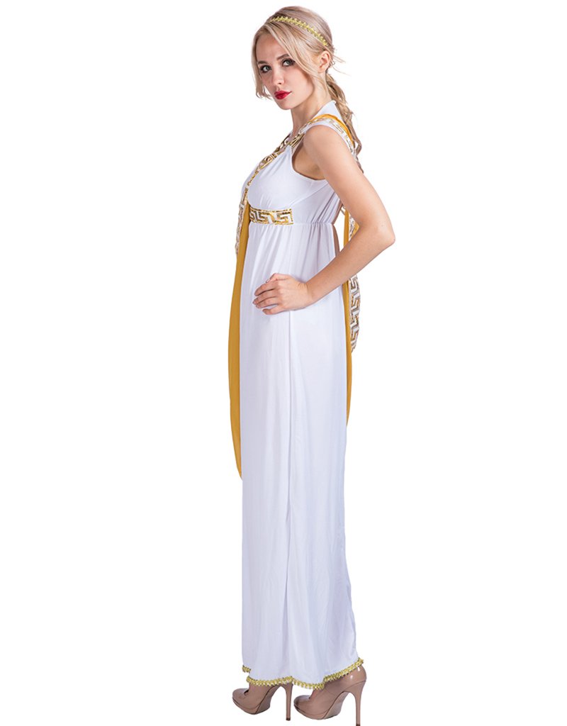EraSpooky Greek Goddess Ladies Roman Toga Party Fancy Dress Costume White