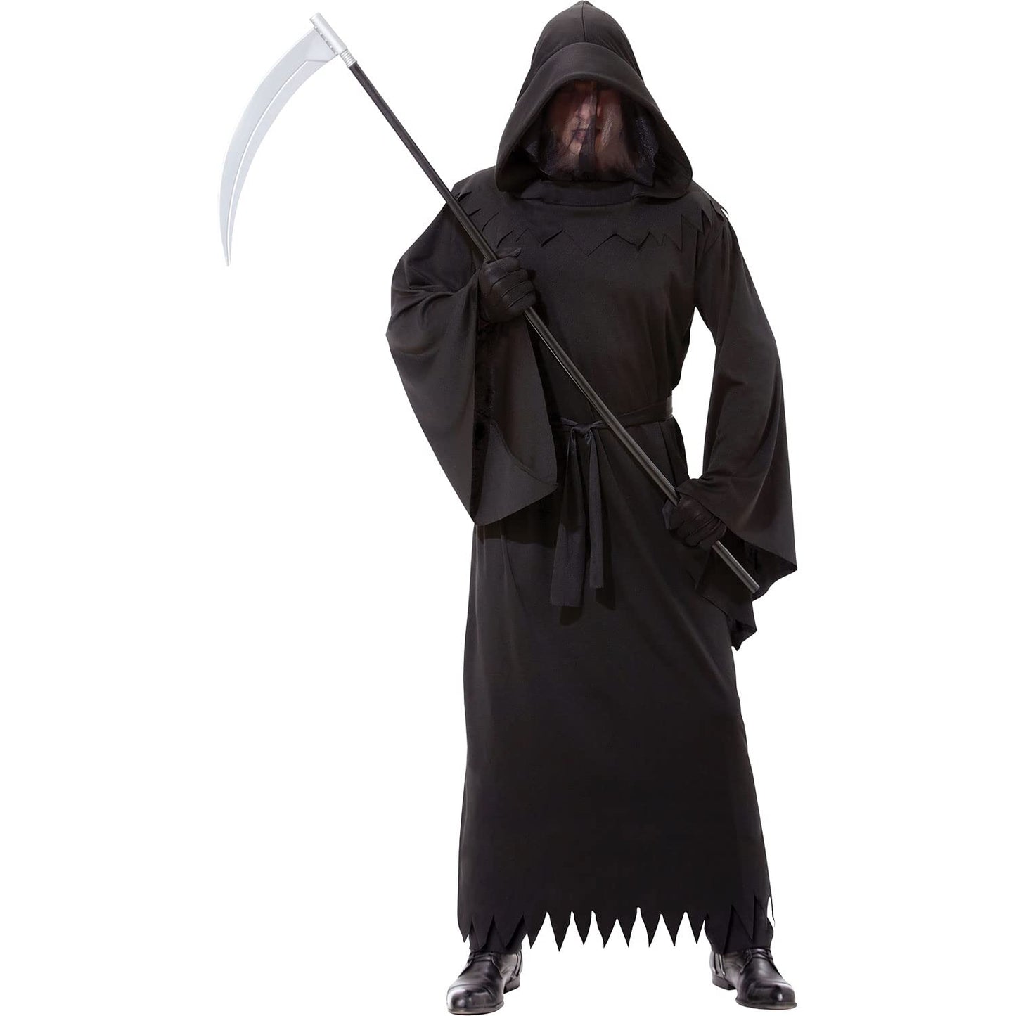 New Amscan Mens Halloween Grim Reaper Phantom of Darkness Fancy Dress Costume Plus size