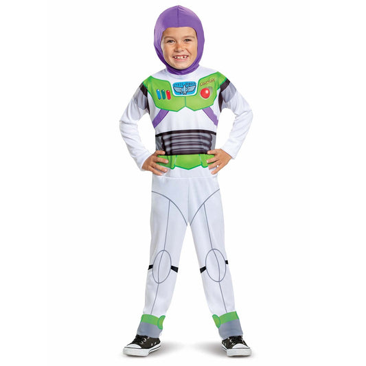 Disney Official Classic Buzz Lightyear Costume Kids, Buzz Lightyear Dress Up Onesie, Toy Story Dress Up Costume Fancy Dress, World Book Day Costumes, For 7-8 Years