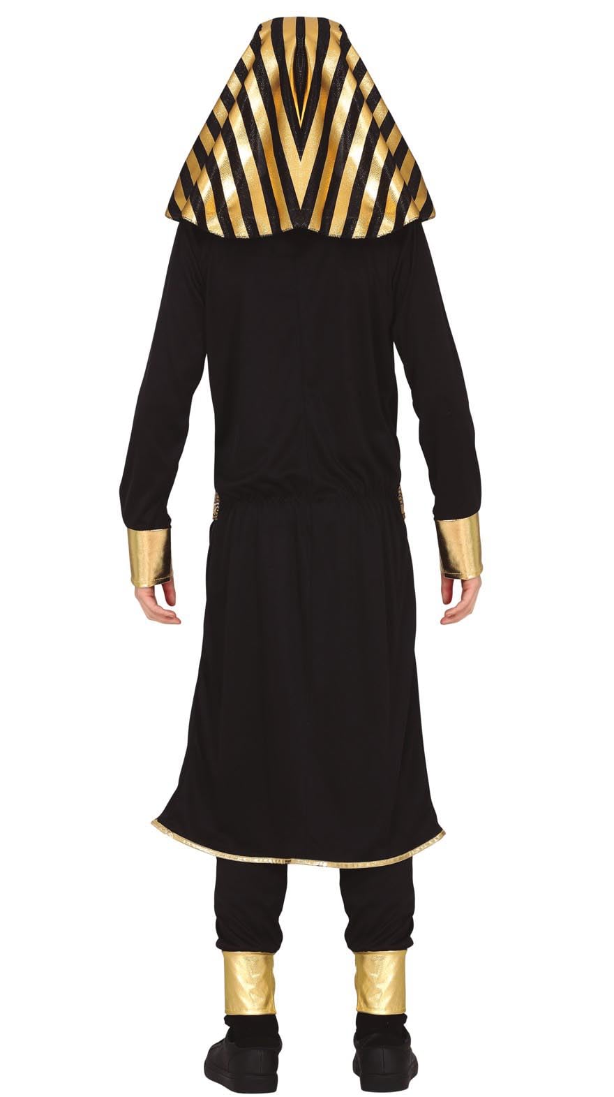 FIESTAS GUIRCA | Egyptian Teen Fancy Dress Costume (14-16 Years) - Tunic, Belt, Collar, Trousers and Headpiece - Pharaoh and Ancient Egypt Costumes for Halloween and Parties - Black and Gold