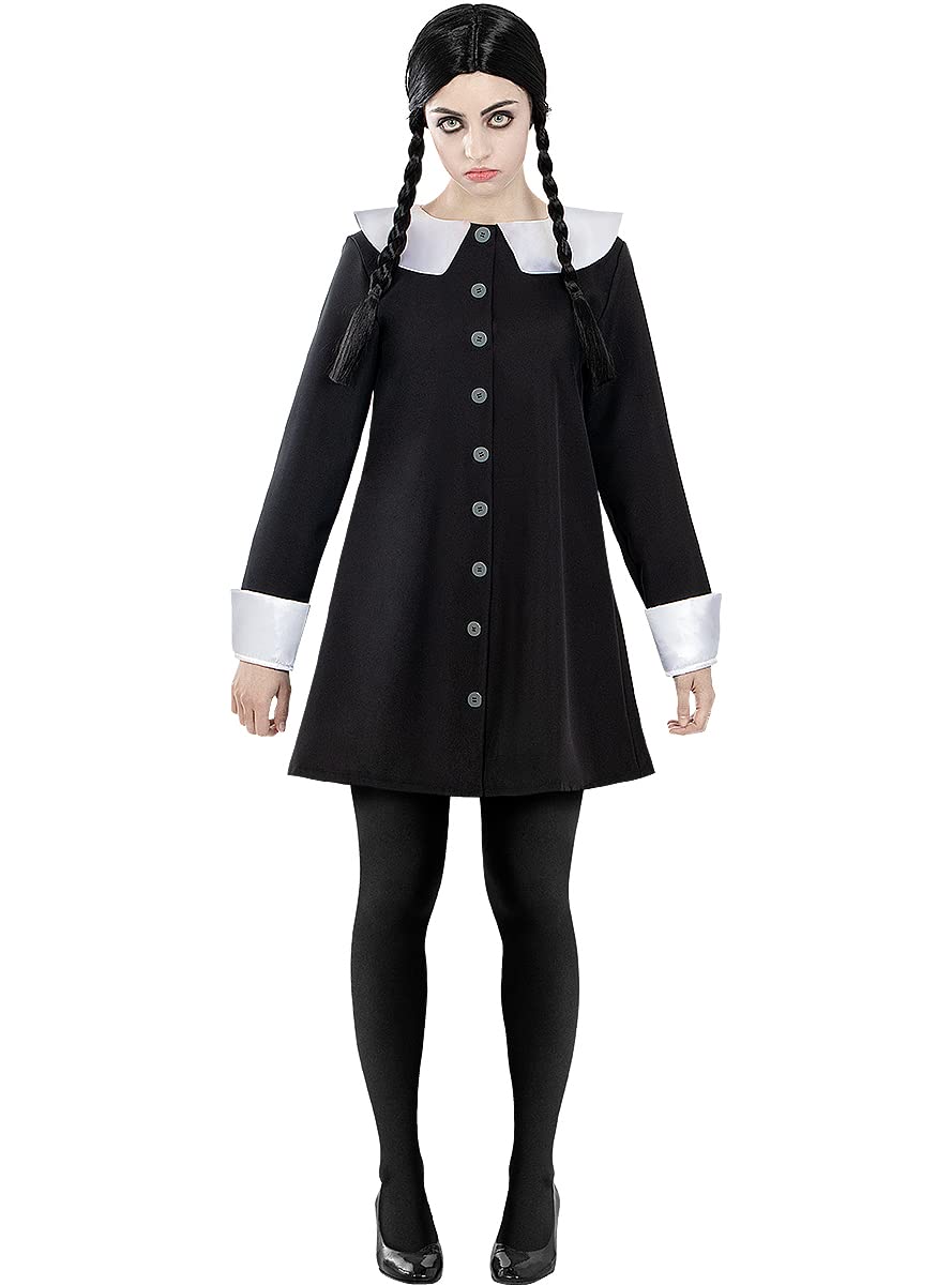 Funidelia | Wednesday Addams Costume The Addams Family for woman Costume for adults accessory fancy dress & props for Halloween, carnival & parties - Size S - Black